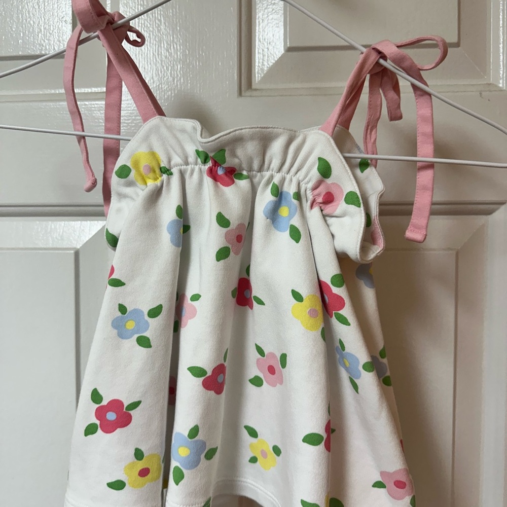 Lainey’s Floral Print top with Pink Straps